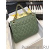 Wholesale Classic Grained Calfskin Falp Bag A1112 Green