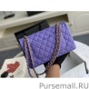 Fashion Classic Grained Calfskin Flap Bag A1112 Purple