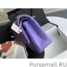 Fashion Classic Grained Calfskin Flap Bag A1112 Purple