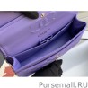 Fashion Classic Grained Calfskin Flap Bag A1112 Purple