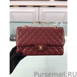 Replicas Classic Jumbo Flap Bag A01112 Caviar Leather Claret