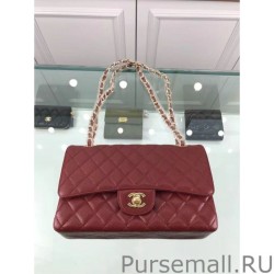 Replicas Classic Jumbo Flap Bag A01112 Caviar Leather Claret