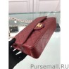 Replicas Classic Jumbo Flap Bag A01112 Caviar Leather Claret