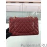 Replicas Classic Jumbo Flap Bag A01112 Caviar Leather Claret