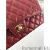 Replicas Classic Jumbo Flap Bag A01112 Caviar Leather Claret