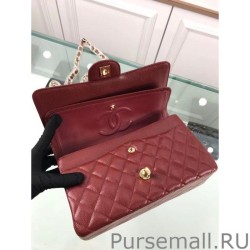 Replicas Classic Jumbo Flap Bag A01112 Caviar Leather Claret