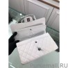 Cheap Classic Jumbo Flap Bag A01112 Caviar Leather White