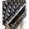 Copy Christian Dior Saddle long wallet with flap S5614 Dark Blue