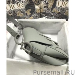 Luxury Christian Dior Saddle Ultra-Matte Bag Gray