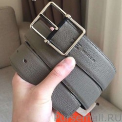 7 Star Hermes Grey Saddle 38MM Reversible Belt