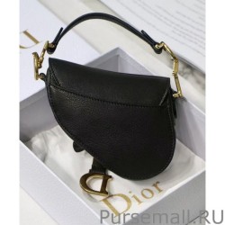 High Quality Christian Dior Micro Saddle Bag Black