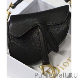 High Quality Christian Dior Micro Saddle Bag Black