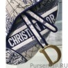 Inspired Christian Dior Saddle Multicolor Dior Around the World Embroidery Blue