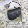 UK Christian Dior Grooved Edge Saddle Bag Black