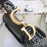 UK Christian Dior Grooved Edge Saddle Bag Black