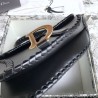 UK Christian Dior Grooved Edge Saddle Bag Black