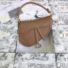 UK Christian Dior Grooved Edge Saddle Bag Brown