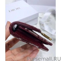 Best Christian Dior Oblique Saddle Wallet Red