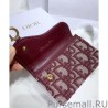 Best Christian Dior Oblique Saddle Wallet Red