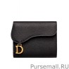 Replicas Christian Dior Saddle Calfskin Wallet Black