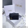 Replicas Christian Dior Saddle Calfskin Wallet Black