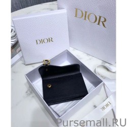 Replicas Christian Dior Saddle Calfskin Wallet Black