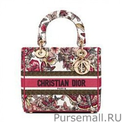 Inspired Christian Dior Medium Lady D-Lite Bag Peachblow