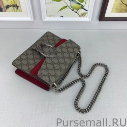 1:1 Mirror Gucci Dionysus GG Supreme Mini Shoudler Bag 421970 Red