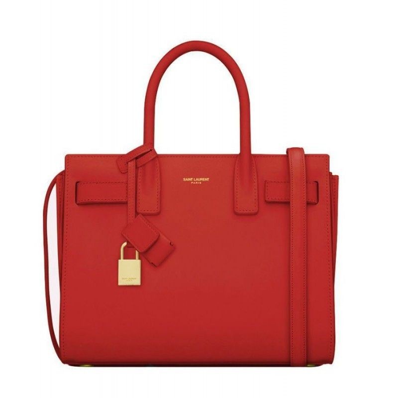 Replicas YSL Saint Laurent Nano Sac De Jour Classic Tote Bags Red