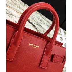 Replicas YSL Saint Laurent Nano Sac De Jour Classic Tote Bags Red