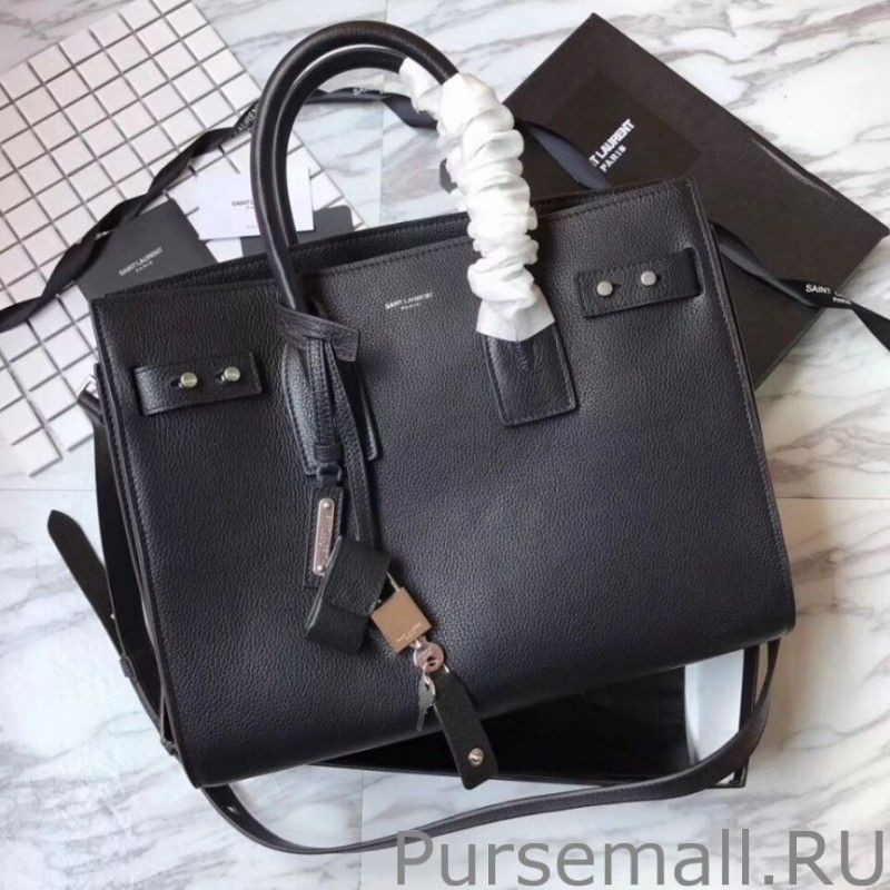 UK YSL Top Handle Tote Black