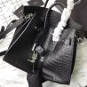 Top YSL Saint Lauren Sac De Jour Souple bag In Crocodile Embossed Leather Black