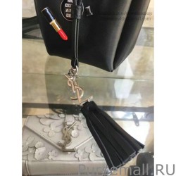 Best Saint Laurent Sheepskin Mini Bourse Bucket Bag Black Y220350