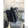 Best Saint Laurent Sheepskin Mini Bourse Bucket Bag Black Y220350