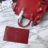 High Quality YSL Saint Lauren Sac De Jour Souple bag In Crocodile Embossed Leather Red