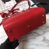 High Quality YSL Saint Lauren Sac De Jour Souple bag In Crocodile Embossed Leather Red