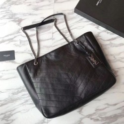 Perfect YSL Saint Lauren Shopping Bag Black