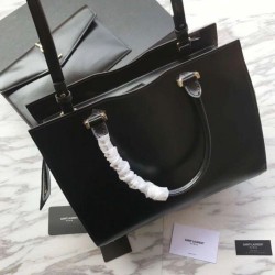 Perfect YSL Saint Laurent Medium Monogram Cabas Uptown Tote Black