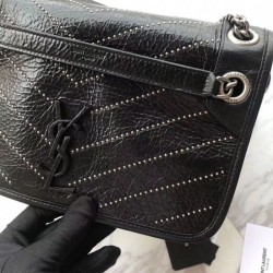 Top Quality YSL Saint Laurent Medium Niki Chain Bag Black