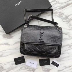 Top Quality YSL Saint Laurent Medium Niki Chain Bag Black