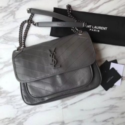 Inspired YSL Saint Laurent Medium Niki Chain Bag Gray