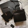 Cheap YSL Saint Laurent Monogram Cabas Small Uptown Tote Bag Black