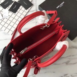 Perfect YSL Saint Laurent Classic Sac De Jour Tote Bag Red