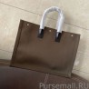 High YSL Saint Laurent Rive Gauche Tote Bag Coffee