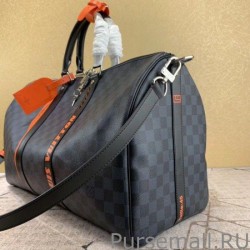 High Quality Keepall Bandouliere 45 Damier Cobalt Race N40166