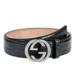 Cheap Gucci Crocodile Belts With Interlocking G Buckle 368186 E7I0N 1107