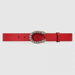 UK belt with crystal Dionysus buckle red 432142