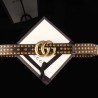 Luxury belt with Double G buckle and Studs 409402 Black