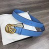 Top belt with Double G buckle blue 400593