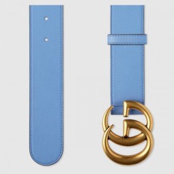 Top belt with Double G buckle blue 400593